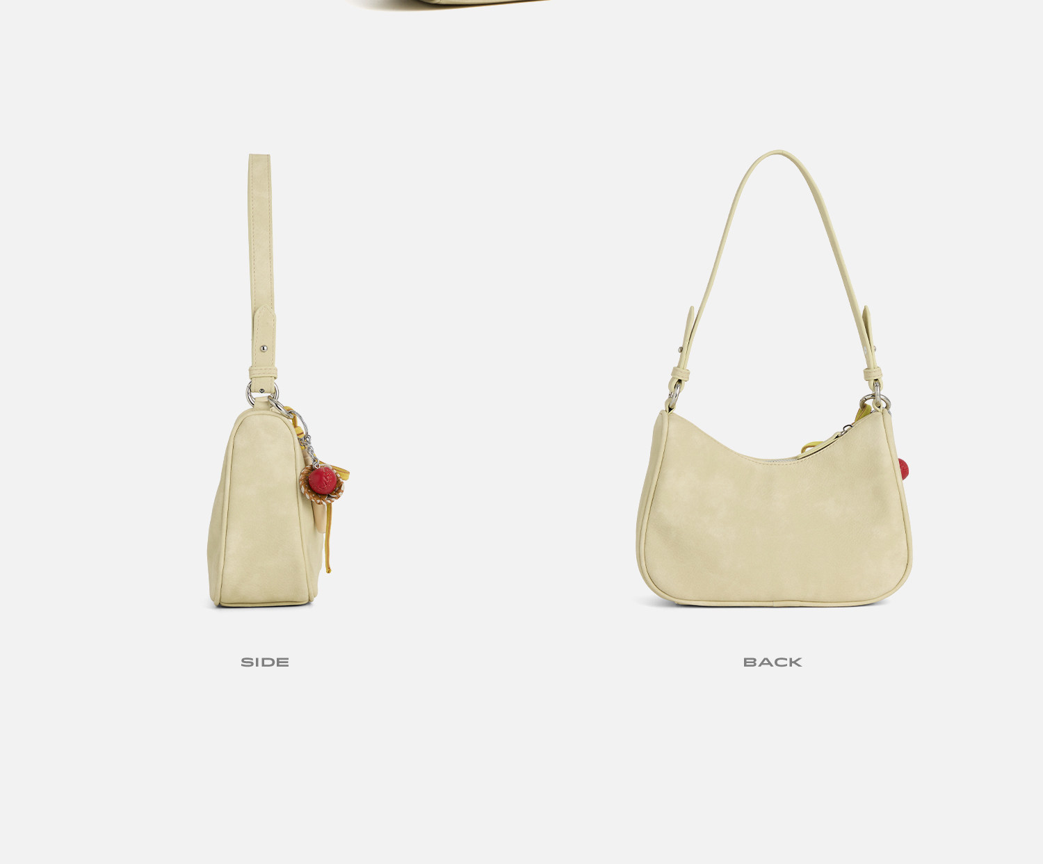 JACD Faux Leather Zip-Top Underarm Bag