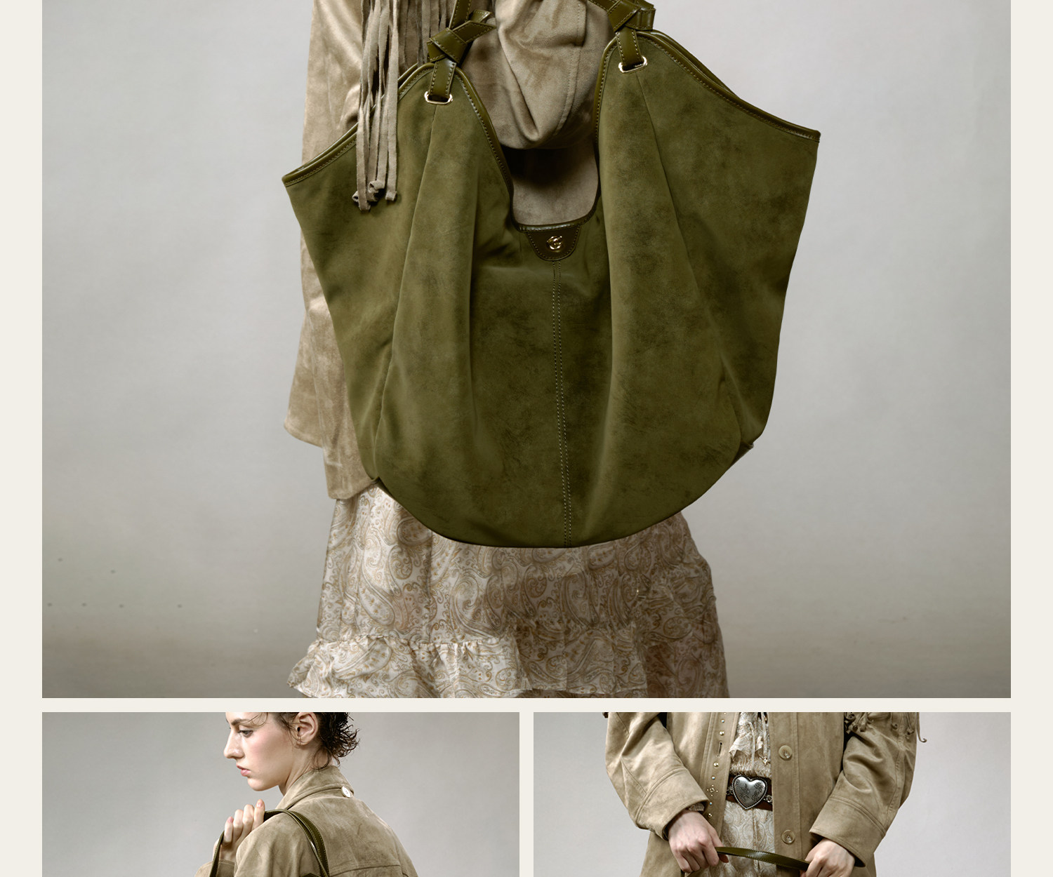 JACD Cedar Green Magnetic Snap Tote Bag