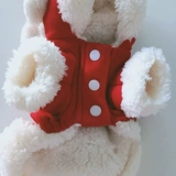 Рождественская новогодняя осень и зима плюс бархат -красные домашние собака Год одежды кролика Держите теплый плюшевый бишон beau