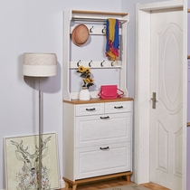 Shoe cabinet Ultra-thin Nordic simple modern foyer cabinet door large capacity dump entrance Shoe cabinet Hanger one