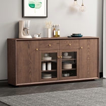 Nordic dining side cabinet Modern simple locker Living room wall solid wood tea cabinet Wine cabinet Kitchen storage cabinet cupboard