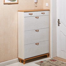 Nordic ultra-thin dump shoe cabinet Simple modern entrance 17cm pastoral foyer cabinet door with drawer locker