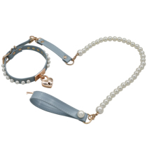 BAY High-end Custom Method Style Romantic Pearl Loving Lock Item Ring Traction Rope