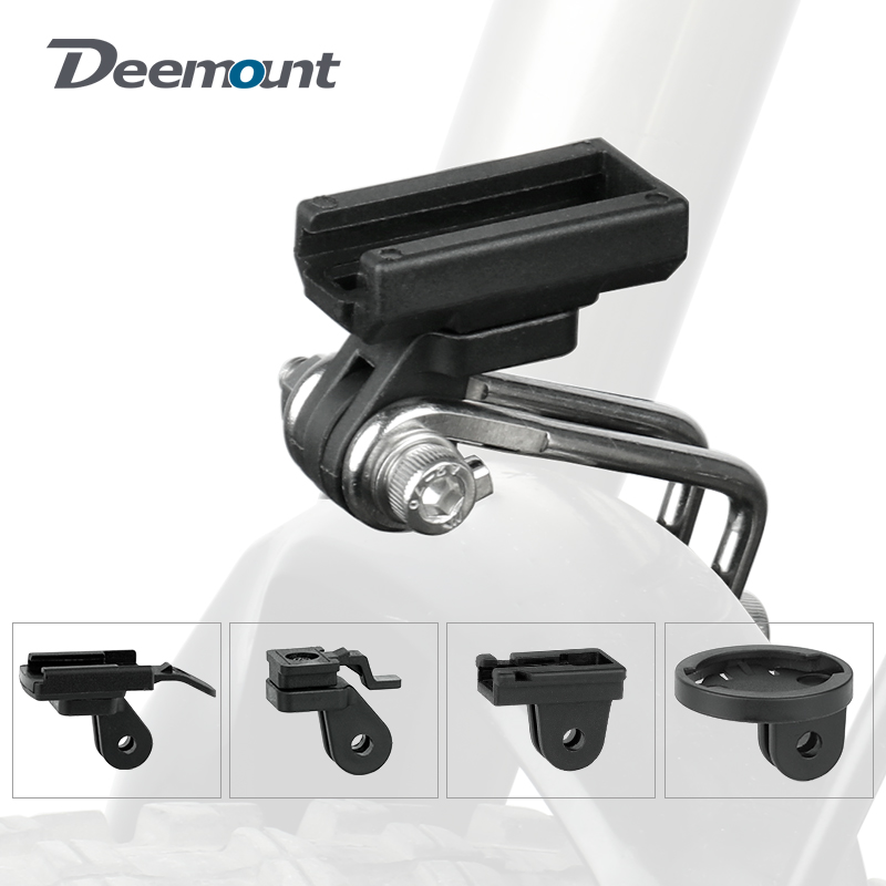 Bicycle front fork lamp frame H18 fitted with snowloon Gaciron headlights clamp and folded car lamp clamp