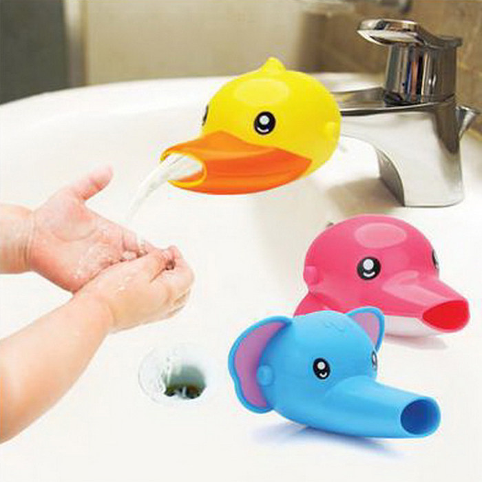 JIEMU Children's Hand Wash Tap Extension Bowl Baby bathroom with hand - assisted silicone is safe and non - toxic