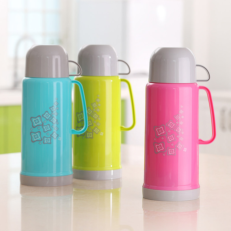 Jiayan student insulation pot European candy color outdoor portable glass liner boiling water thermos travel pot