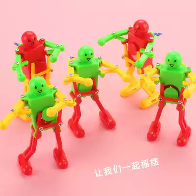 Boys and girls, babies, babies, children, winding, clockwork, hip-hop, robots, winding, energizing, toy stalls are hot