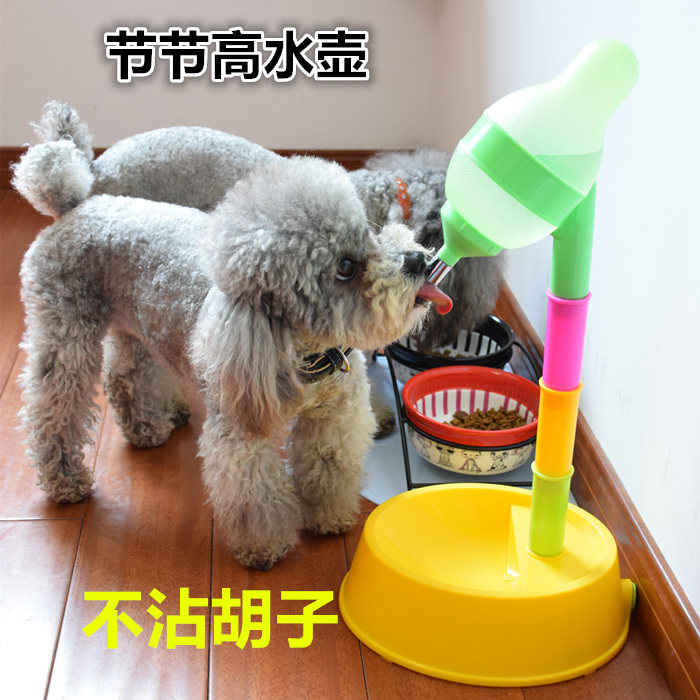 Dog kettle pet drinking water Rainbow water nozzle heightening Dual-purpose Pet Kettle Vertical Drinker