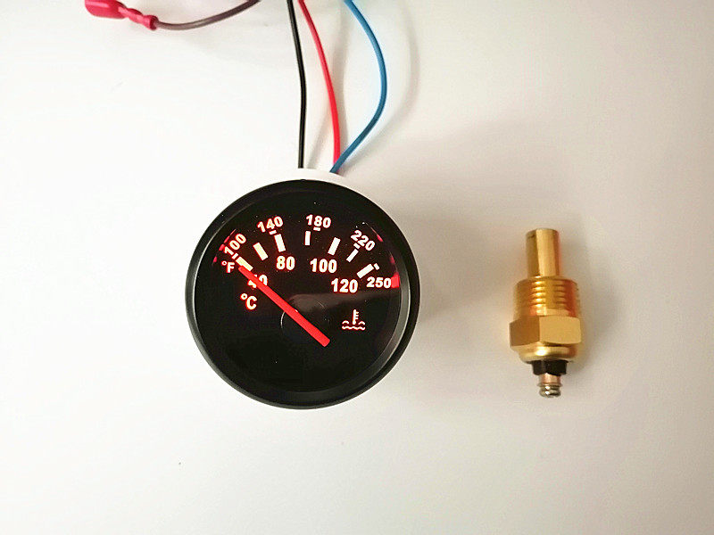 Diesel Engine Test Temperature Gauge Engine Generator Set Pointer Type display meter with temperature sensor accessories