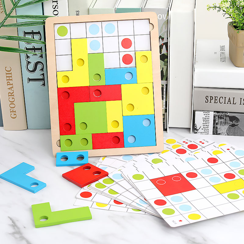 Children Logical Thinking Russian Block Jigsaw Puzzle Baby Puzzle Force Development Early Teach Toy Boy Girl