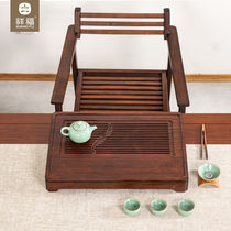 Xiangfu Kung Fu tea set Tea tray Drawer drainage tea tray Household simple water storage and water storage dual-use dry tea table