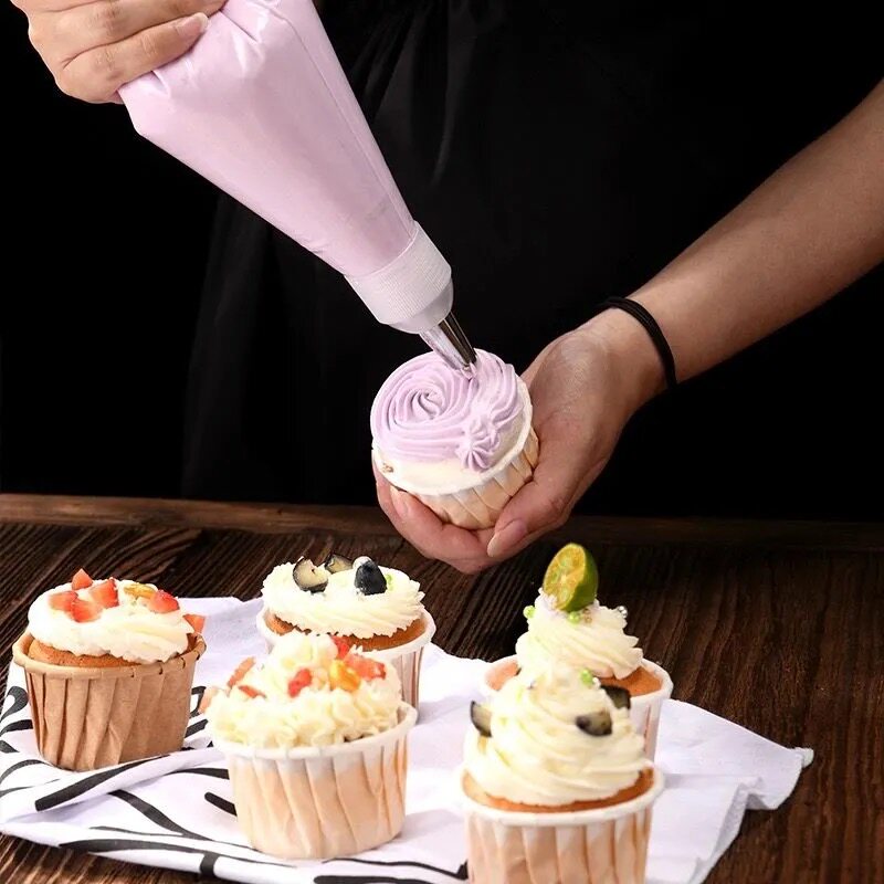 PE Commercial Household Disposable Flower Bag Cream Bag Cream Bag Chocolate Line Frame Mouth Set