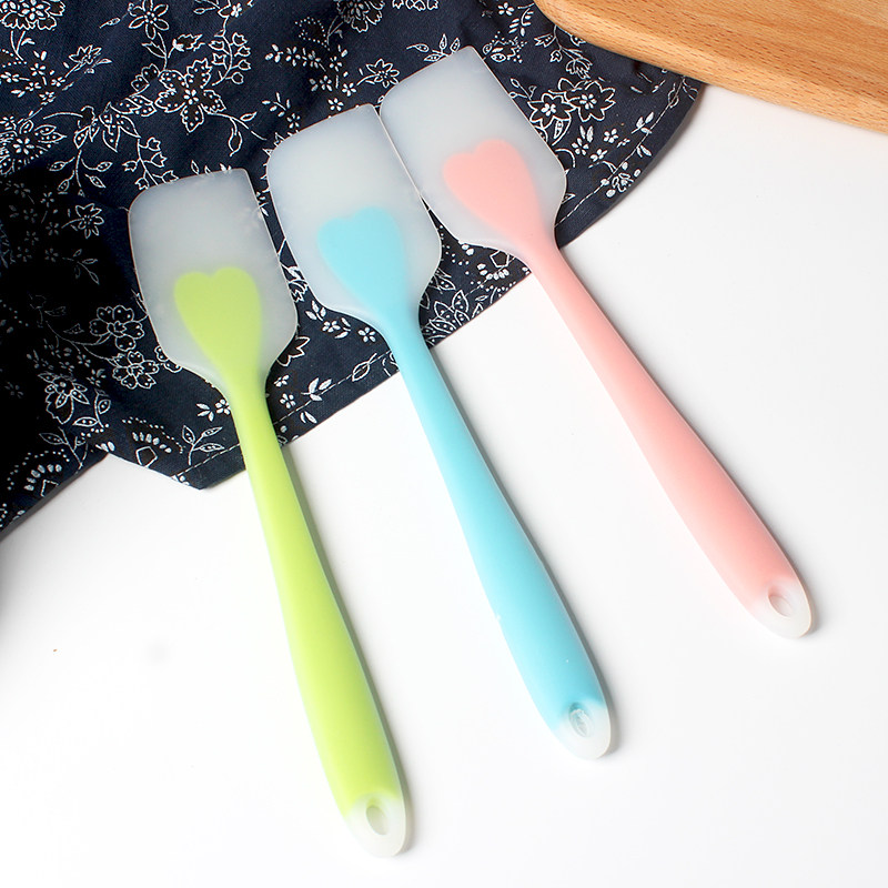 High temperature one-piece silicone scraper large cream scraper translucent spatula baking cake shovel stirring tool