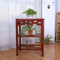 Solid wood flower stand living room Elm bonsai table fish tank rack indoor Chinese floor multi-layer Green rose shelf