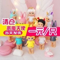 Clearance childrens cake decoration ornaments Devil angel Unicorn angel doll cake decoration creative dessert table