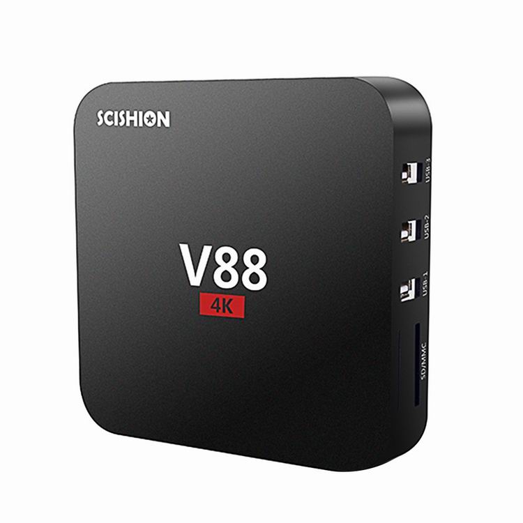bộ phát wifi giá rẻ V88 4K mạng lõi tứ TV top Android 7.1 RK3229 TV box HD player may chieu epson