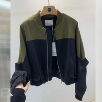 2021 new womens short coat womens stitching color loose casual autumn wild fashion gunu top