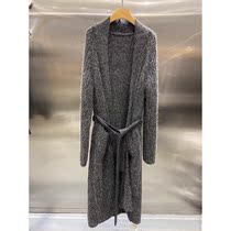 HJZ long sweater womens 2021 new womens belt loose thin autumn winter Joker coat