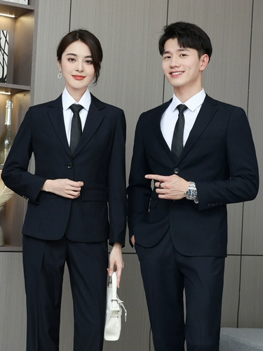 Классический костюм, синий комплект, осенний пиджак классического кроя для работы