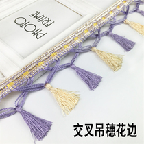Curtain lace cross hanging sling hoisting truck top decoration tassel flower spike pendant sofa curtain accessories accessories