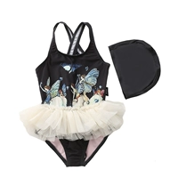 0301-3 Black Fairy Swirt Swimsuit+плавание