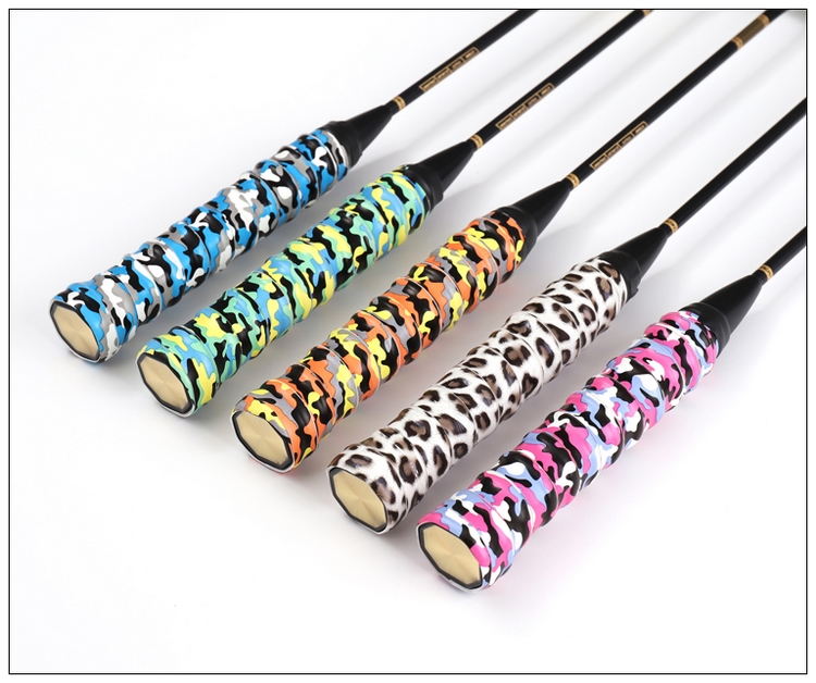 Ngụy trang da báo keel tay cao su chống trượt cầu lông mồ hôi ban nhạc dày vợt tennis xử lý da cá băng vợt cầu lông giá rẻ cho học sinh