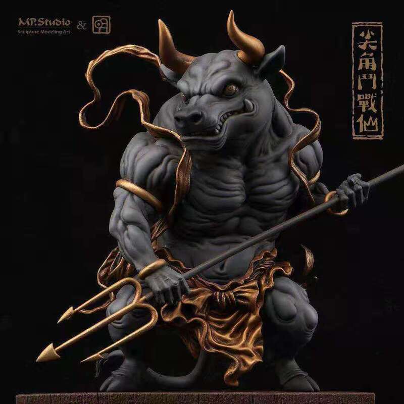 [Li Xiaoxi's Younger Brother] Mp Mingzi Twelve Zodiac Signs Black Gold Ox Ox Fairy Sharp Horned Fighting Fairy Figure