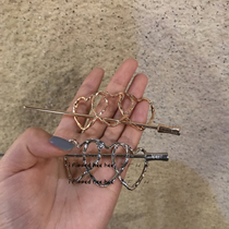 Ifhhhh hairpin collection point to see a loose bun handle ~ two-color love hairpin