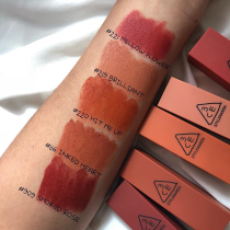 Korea 3CE square tube lipstick female matte fog lipstick 220 pumpkin color 909 brick red 908 evening same 222