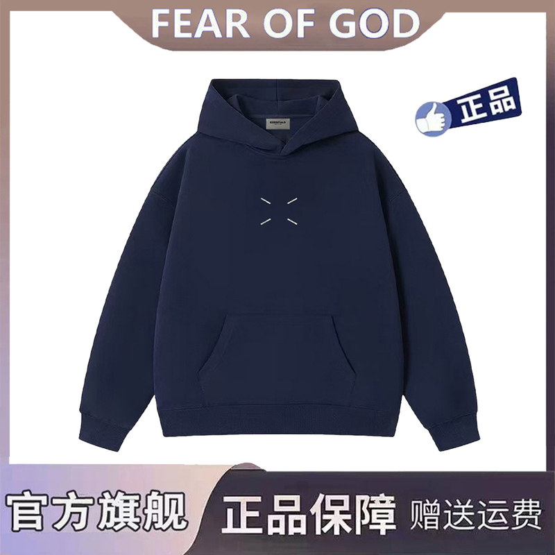 Essentials Co-Branded mm Minimalist Four-Corner Logo Hooded Sweatshirt for Men and Women, Couple Fog Trendy Casual American-Style Hoodie Essentials Co-Branded mm Minimalist Four-Corner Logo Hooded Sweatshirt for Men and Women, Couple Fog Trendy Casual American-Style Hoodie