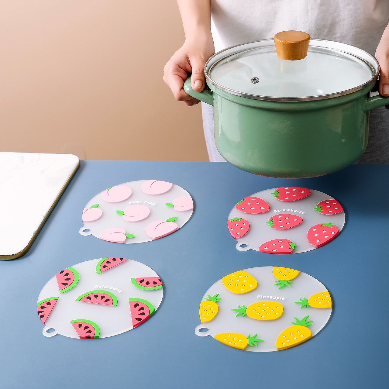 Silicone insulation mat anti-scalding table mat bowl mat household high temperature pot mat plate mat placemat table bowl mat coaster