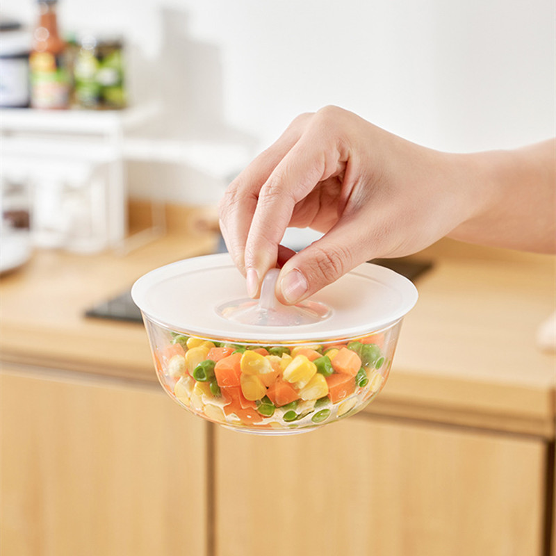 Japan KM silicone cup cover transparent preservation cover microwave bowl cover dust and leakage seal cover water cup cover