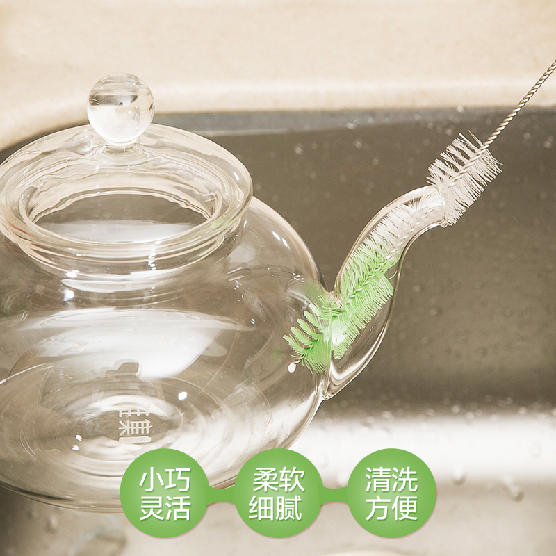 Japanese KM long-handle cup brush brush cup cleaning cup brush cup brush kitchen simple durable teapot mouth clean little brush