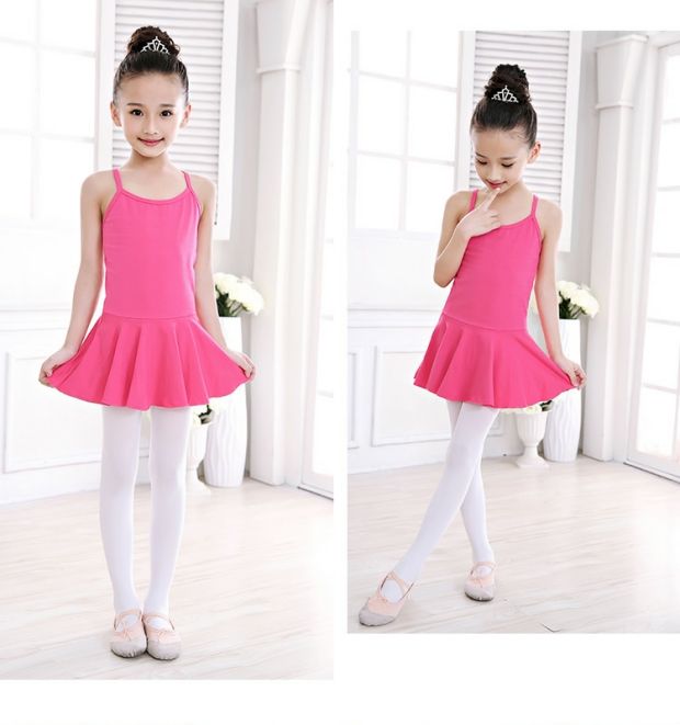 Vũ điệu mùa hè cô gái sling trang phục khiêu vũ trẻ em quần áo khiêu vũ trẻ em mảnh bông nhảy thực hành quần áo trang phục trang phục biểu diễn động vật cho bé