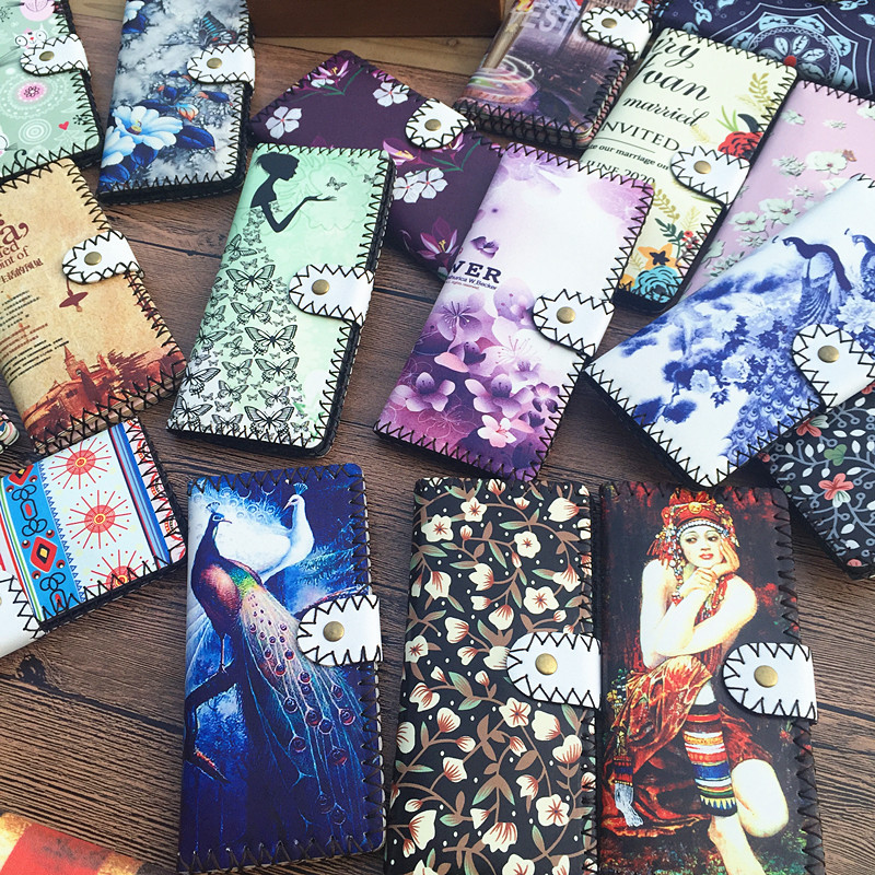 Graffiti Cartoon Ethnic Style Women's Long Wallet Handmade Vintage Print Personalized Student Soft Girl Harajuku Wallet Trendy Graffiti Cartoon Ethnic Style Women's Long Wallet Handmade Vintage Print Personalized Student Soft Girl Harajuku Wallet Trendy
