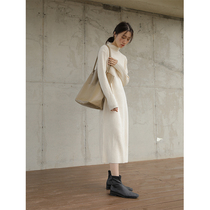 5siss 2021 autumn and winter New Korean commuter Joker Joker dress womens medium long sweater dress