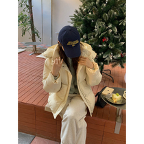 5siss Korean version relaxed temperament down to womens 2022 Winter new short-to-cap bread clothes little subs