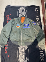 Mingguo Vintage Vietnam War 73 usaf L2B Jacket Short Waist L Woolen Mouth Small Tear 8 New