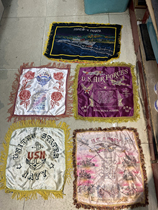 Molguo Vintage World War II Bacteria Send Pillow Cover to Relatives 7-8 New Commemorative USMC Square Scarf Sold One by One