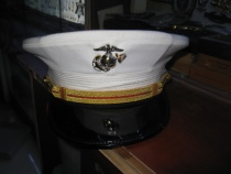 Molguo Vintage USMC Big Cap White 7 81 9 New Molguo Made One False and Three Penalties