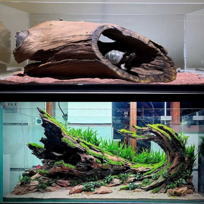 Forest-Style 45-90cm Premium Xiao Mi Fish Tank Landscaping Driftwood Tree Stump Arch Bridge Hollow Hideout for South American Driftwood Turtle Climbing Forest-Style 45-90cm Premium Xiao Mi Fish Tank Landscaping Driftwood Tree Stump Arch Bridge Hollow Hideout for South American Driftwood Turtle Climbing