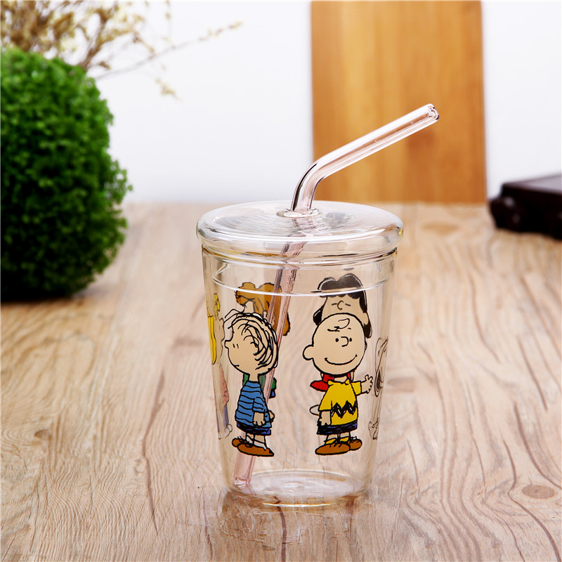 Internet celebrity straw cup adult children creative trend personality water cup girl cute student home glass