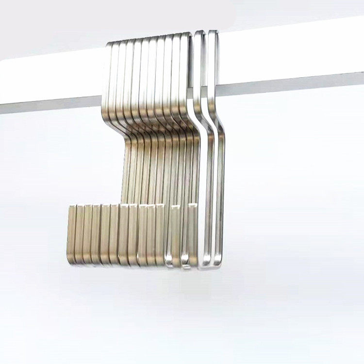 Clothing store 304 stainless steel square round tube hook S-shaped hook door rear hanger s-shaped hook 90-degree bend direct sales