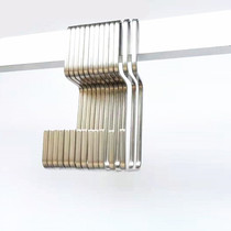 Clothing store 304 stainless steel square round tube adhesive hook S-shaped hook door rear hanger S-shaped hook 90 degree bending direct sales