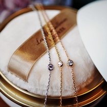  Wei familysmall star T family with the same~18K gold bracelet encrusted with a single diamond 10 15 points three-color selection