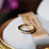  WeijiaYuxie TAS * KI design group set with natural diamonds 10 points 18K gold ring