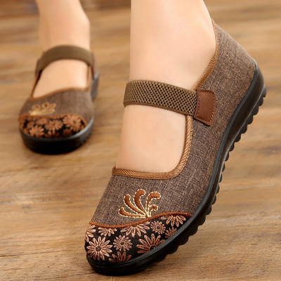 夏季新款老北京布鞋女奶奶鞋老人鞋子