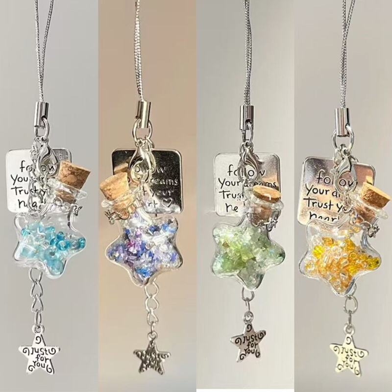 Brand New Four-Piece Set of Wishing Bottle Phone Charms, Star Charms, Keychain Charms, Bag Charms, Gift Brand New Four-Piece Set of Wishing Bottle Phone Charms, Star Charms, Keychain Charms, Bag Charms, Gift