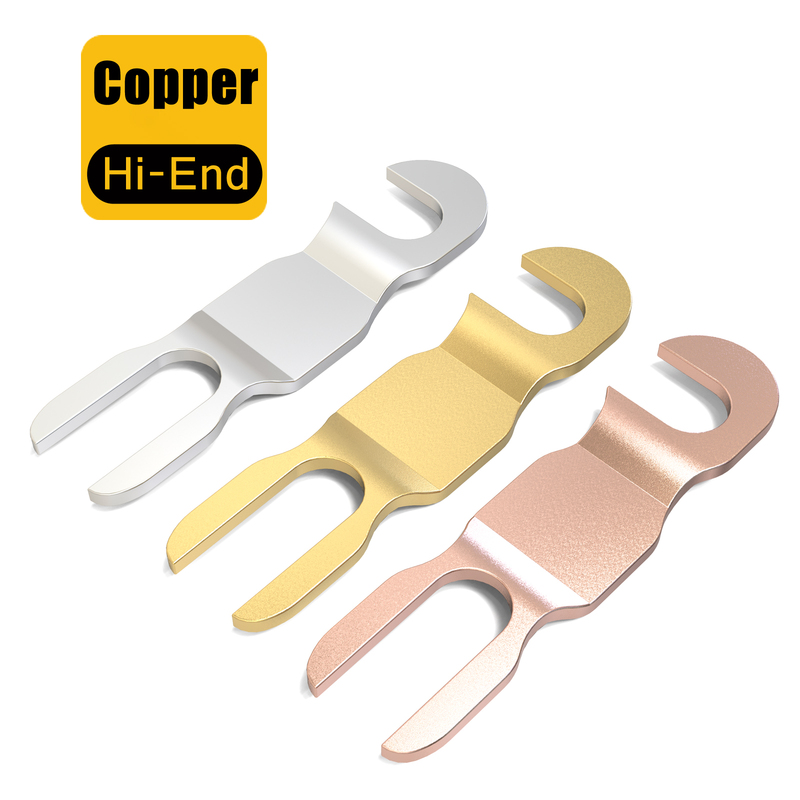 5N Pure Copper Ktv Speaker Jumper Cable Audio Bridge Cable Connects to Audio Panel Junction Box Red Copper Terminal Gold-Plated Silver-Plated