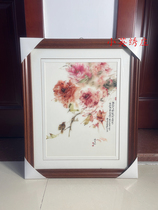 Purely handmade fine Suzhou embroidery painting Su embroidery finished hanging painting entrance decorative painting 3035 Chen Zhicai flowers and birds